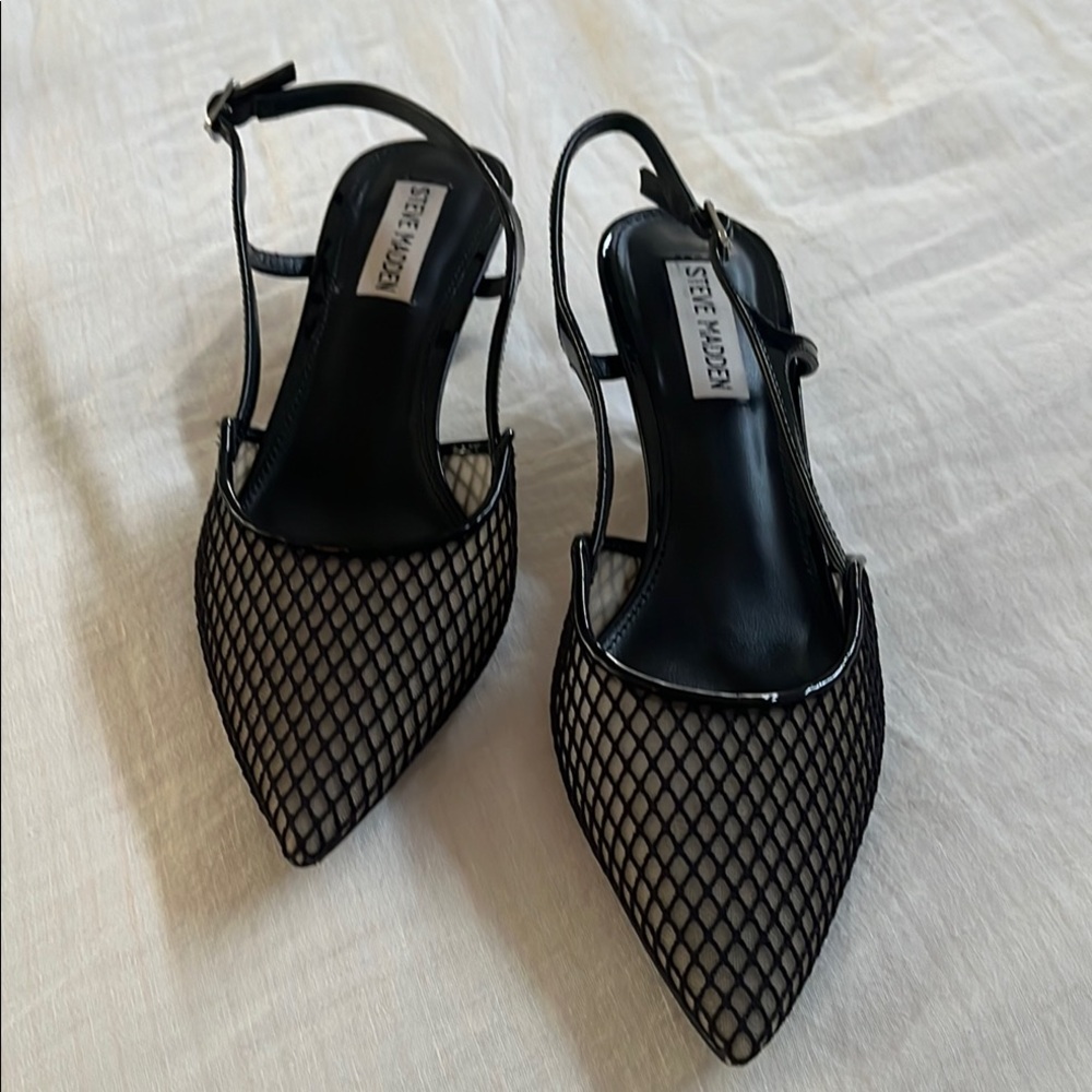 Steve Madden Black Mesh Heels